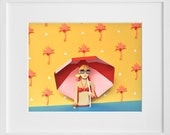 Beach Lady Print 10"x8"