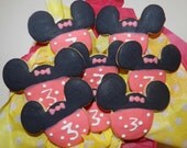 Personalized Minnie Mouse Cookies 4 dozen Cookies