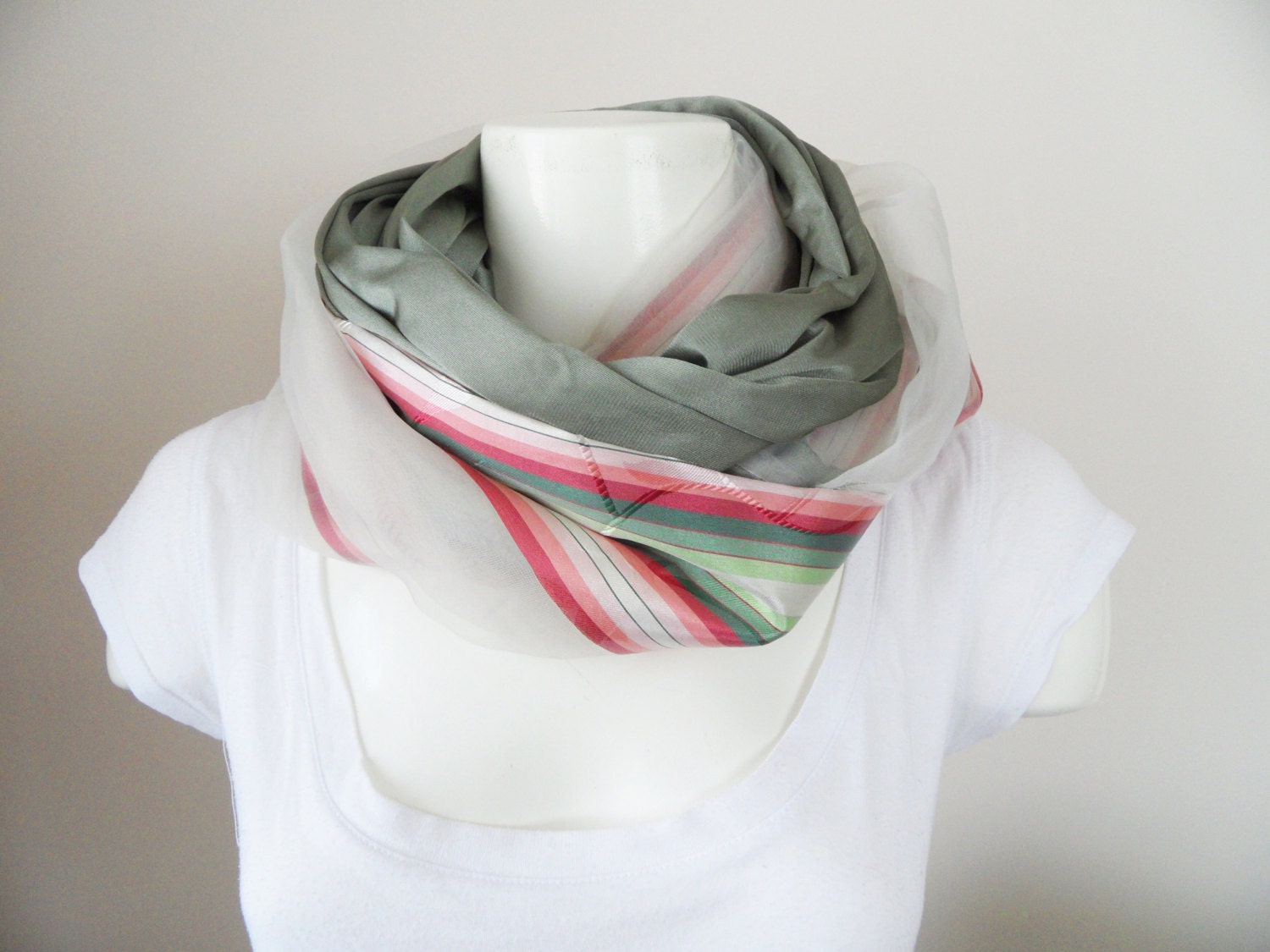 infinity scarf, scarves, Green scarf, Trendy scarf, Fashion scarf,