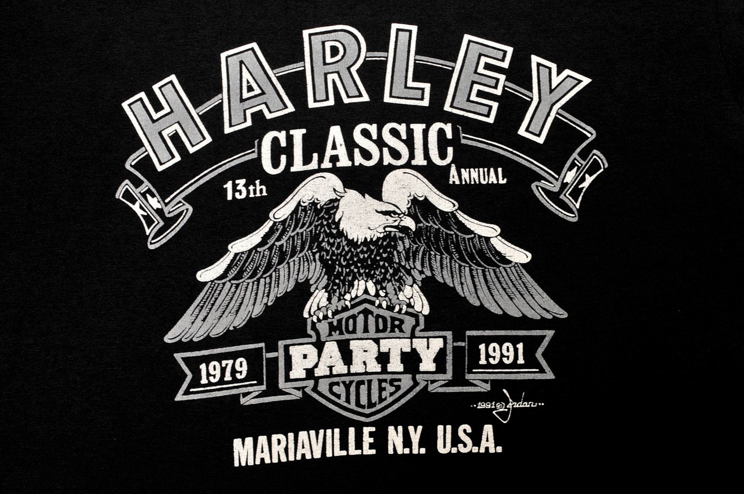1991 Mariaville NY Harley-Davidson Rally T-Shirt XL