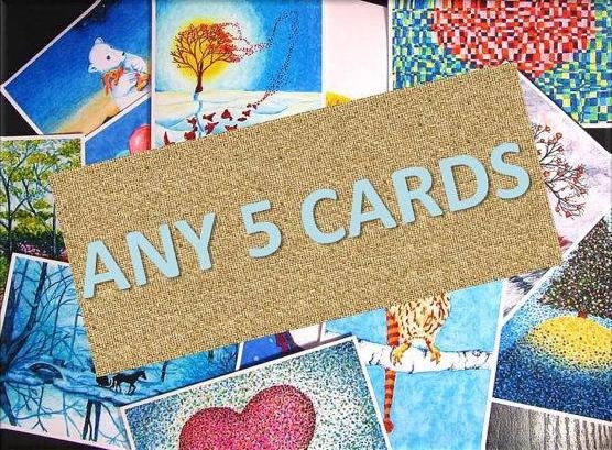 Reserved for HandmadeMN Giveaway: Choice of any 5 Greeting Cards