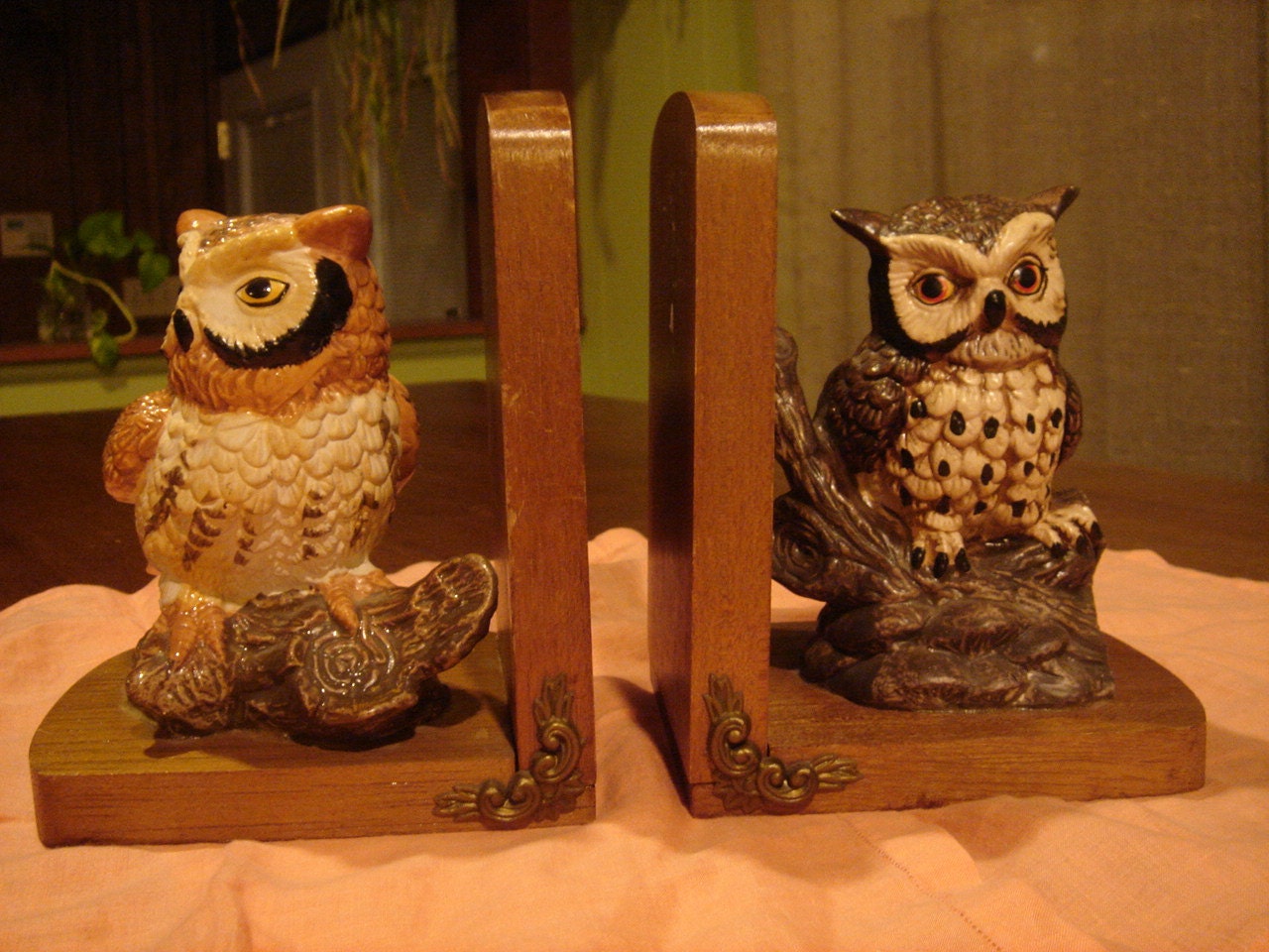 Vintage Owl Book Ends