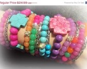 50% OFF SALE Neon Gemstone Bracelet by Amanda Lynne LUXE
