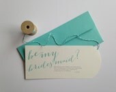 Round Corner "Be My Bridesmaid" Card and Envelope