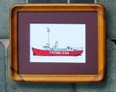 USCG Lightship Frying Pan: nautical art, ship print