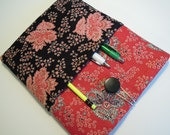 iPad Case, iPad Cover, iPad Sleeve Beautiful and Cute, Handmade from Padded Upholstery Cotton Fabric with Pocket