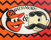 Baltimore O's & Boh's  Chevron  Sign, wood hand painted original,  sign,wall hanging,art