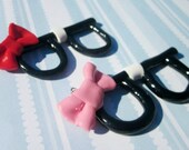 Geek Girl Glasses Necklace - Handmade Polymer Clay Charm - Geekery - Geek Jewelry - Bow Glasses Charm - Kawaii Charm