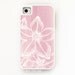iPhone 4 Case Tough Case Wood Grain Amethyst Floral - Silicone Lined