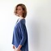 Oversize , Blue Shirt ,  Women Top