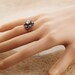 Antique Victorian Jewelry - Rose Gold Ring with Blue Enamel and Diamonds