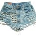 Studded high waist shorts XS