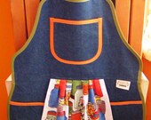 Mary's Gourmet Kitchen Apron in 100% Cotton Denim w/terry towel