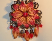 Fire flower Brooch Pendant Combination - All in one