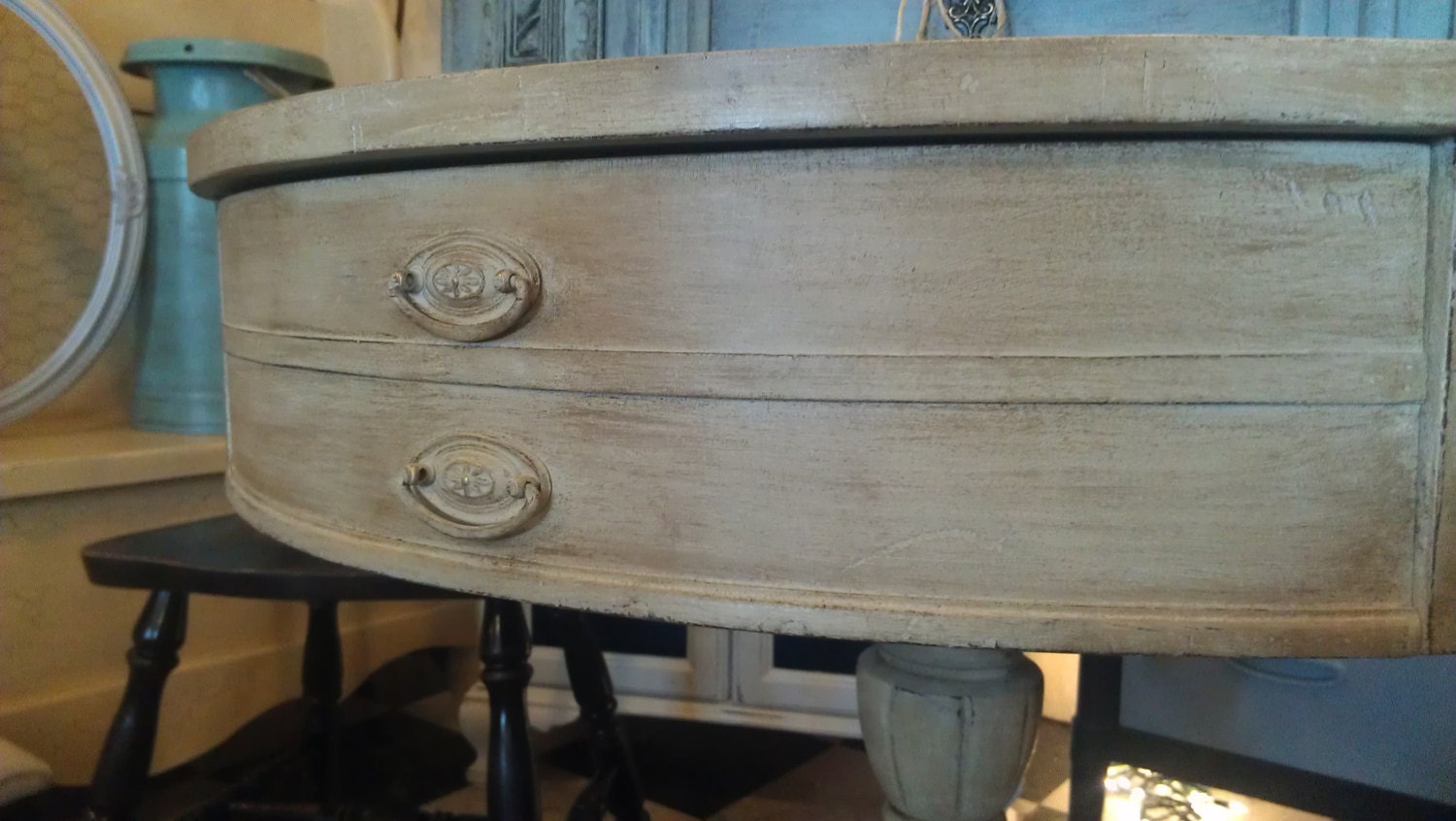 Vintage Pedestal Side Table