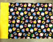 Serged Pillowcase cotton Birthday themed Standard Size Personalized free