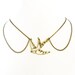 Peter Pan Collar Necklace, Swallow Necklace, Bird Necklace Antique Bronze Metal Chain Rockabilly Retro Vintage Style