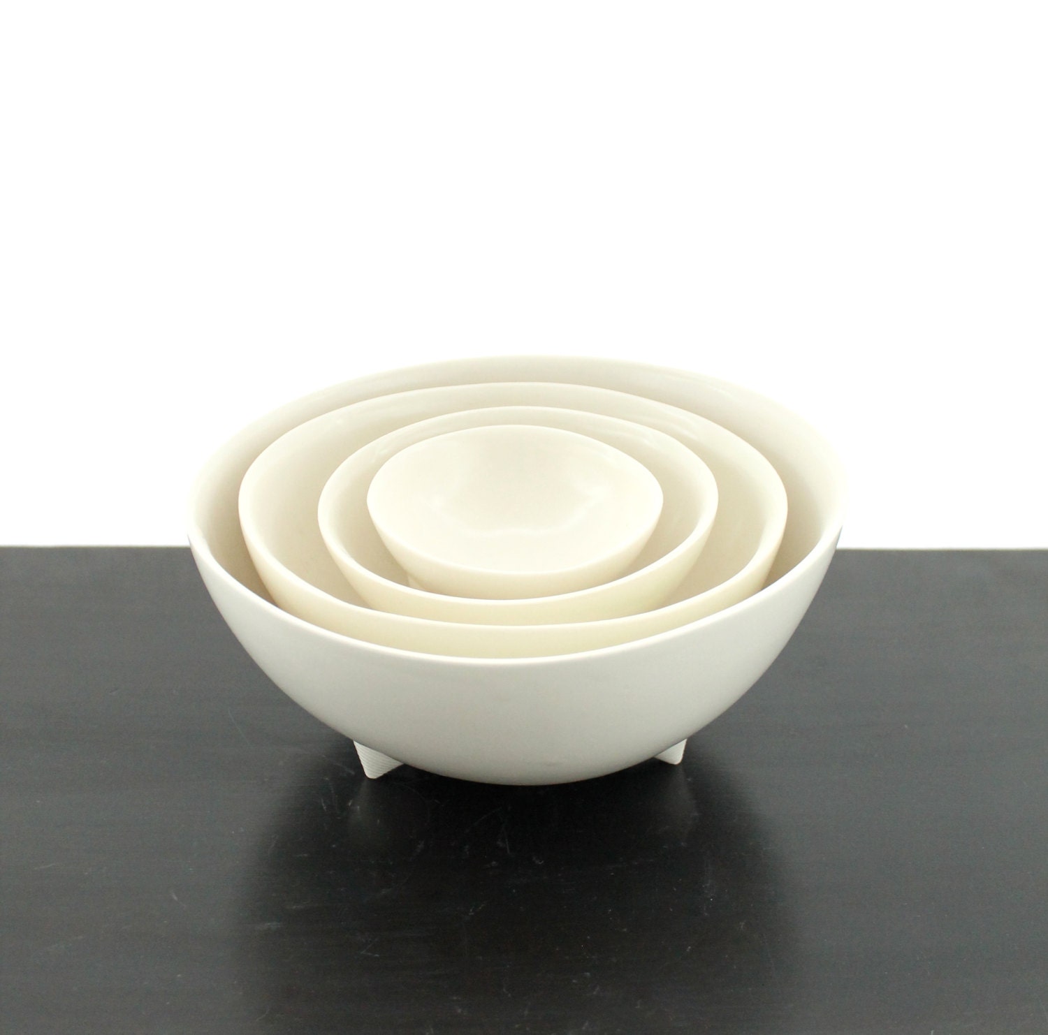 White Nesting Bowls, set of 4