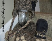 Fuzzy Bear Hat Set MADE to ORDER
