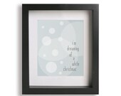White Christmas / Bing Crosby - Music Lyric Art Print - home decor, wall art, christmas gift idea, snow, holiday decor, winter