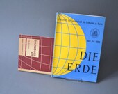 Vintage German geography books modern modernist graphic design typography geography wall decor decoration mod