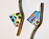 90's HOLOGRAPHIC Kawaii 3D Flower and Butterfly Sandals Size 7.5