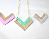 Double Chevron Necklace (Lavender)