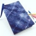Moleskine Cover, Quilted Journal Slipcover, Fabric Diary - Navy and Slate Blue Tie Dyed Cotton