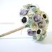 Jane Austen Bridal Bouquet with Roses, Poppies, Sweetgum - IN YOUR COLORS - Eco Friendly Recycled Book Page Wedding Flowers