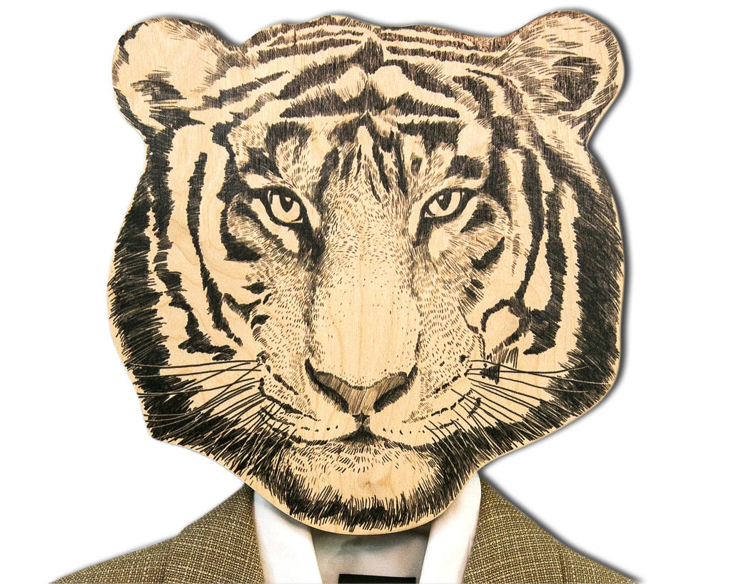 Unique hook - hanger - mask - Tiger - a decorative article for your creative home or office