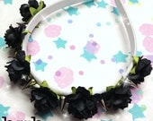 Black Roses and Spike Headband 