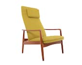 Alf Svensson Danish Modern Highback Reclining Lounge Chair in Teak