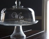 Personalized Cake Stand - Name with Date of Establishment