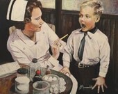 School Nurse a print of an original acrylic painting