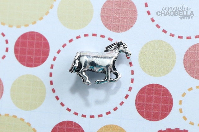 Galloping horse made to fit european bracelet