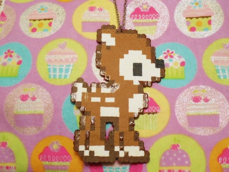 Baby Fawn - Perler Bead Necklace