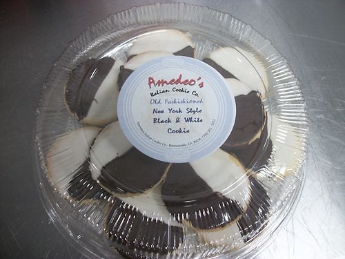 Cookies, Black and White 1 Dz. Small version black and whites on Cookie PLatter, Wedding Favor, Party Favor
