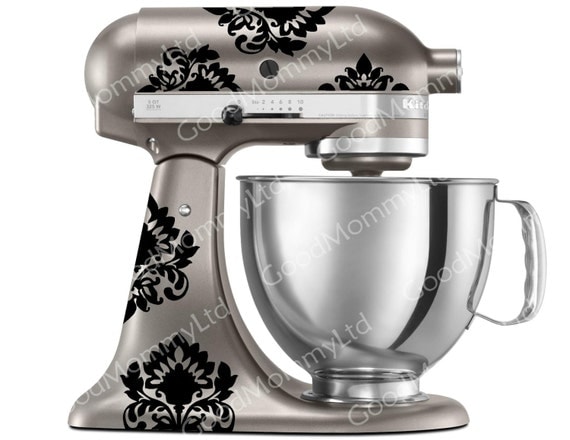 KitchenAid Mixer Damask Decals - Vinyl Sticker for Stand Up Mixer Kitchen Appliance