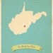 25% OFF SALE West Virginia Roots Map 11x14 Customized Print
