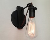 Three Retro Hanging Pendant Sconces.  Hardwire Version.  Industrial Lamp.