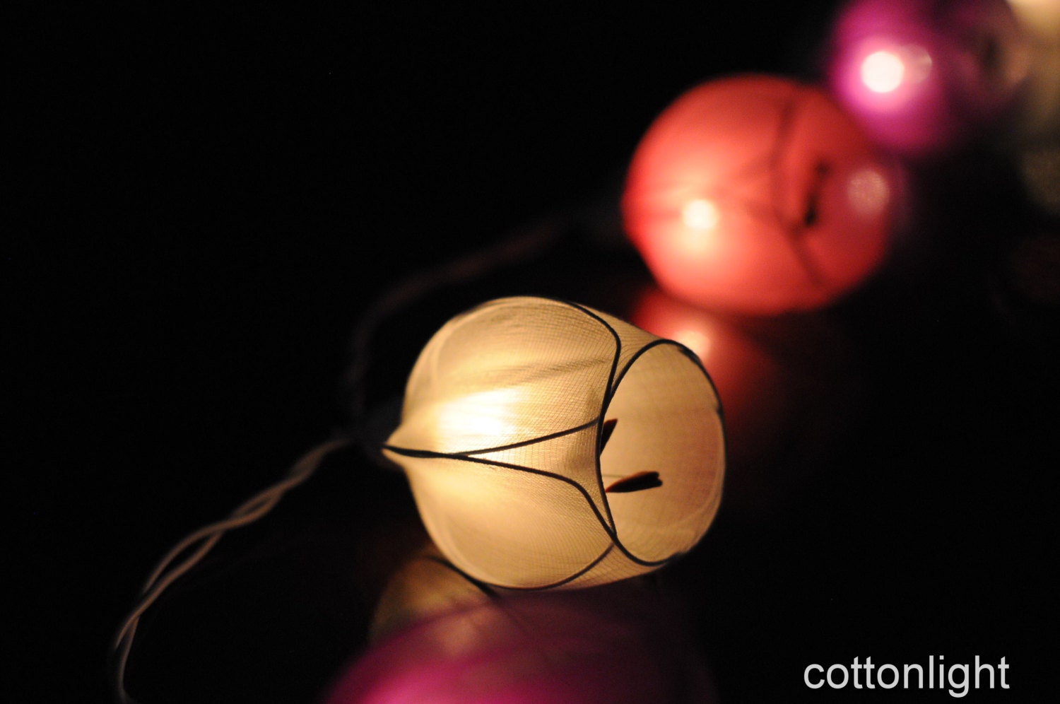 20 sweet pastel mix color tulip flower Flower Fairy string lights wedding party floral home decor