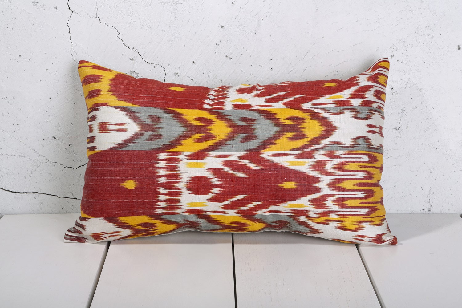 12 x 20 Decorative Pillow Ikat Pillow Throw Pillow Accent Pillow Silk Pillow Cushion -03790-63