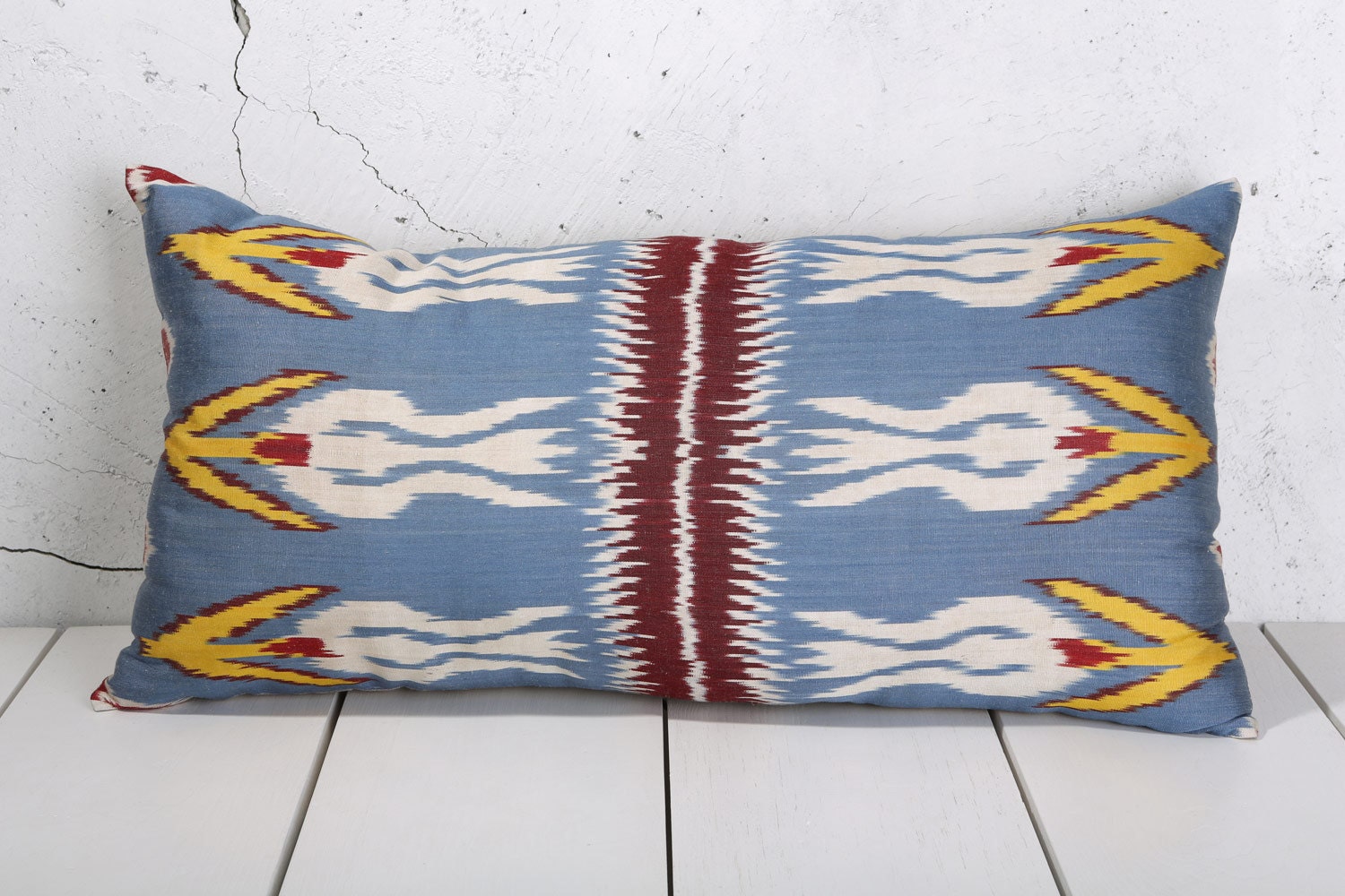 13 x 26 Decorative Pillow Ikat Pillow Throw Pillow Accent Pillow Silk Pillow Cushion -03799-75