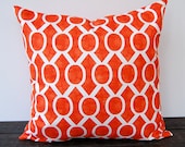 Orange pillow cover One 18" x 18" cushion cover orange Sydney modern contemporary throw pillows Diva