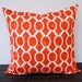 Orange pillow cover One 18" x 18" cushion cover orange Sydney modern contemporary throw pillows Diva