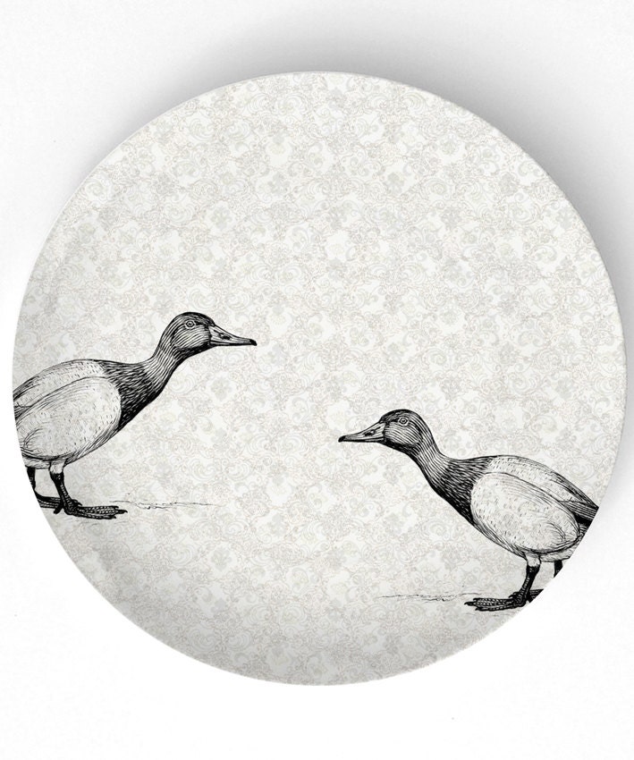 Ducks -  Canvas Back Diving Ducks on 10 inch Melamine Plate