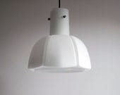 Limburg Glashutte opal glass pendant lamp (1970s)
