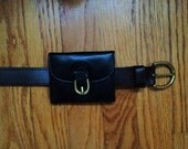 Brown leather coin purse belt s/m