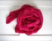Cotton Lightweight, Spring Scarf, Summer Scarf, Hot pink, Fuchsia, Bright Raspberry Floral, Scarf, Shawl, Wrap