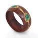 Wood Bracelet/Bangle, Malachite and Indian Rosewood - Malachite Glory